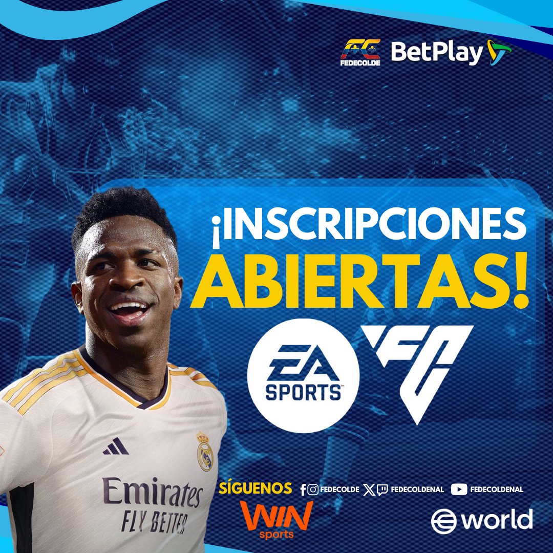 ⚽️ ¡Inscríbete ahora en fedecolde.com/?id=2&ev=1420 ¡Atención! Llega la Copa Colombia Betplay de EAFC 24 🏆
Prepárate para vivir la intensidad del fútbol desde tu consola en el torneo de EAFC 24. Demuestra tus habilidades, compite contra los mejores, (hilo)