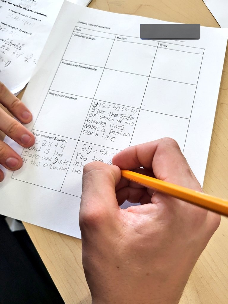 IanMacLellan32's tweet image. Students co constructing assessments for linear equations!! All part of the on going learning process!! #math #thinkingclassroom #seewhatIamlearning