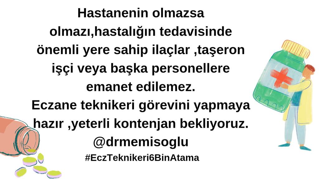 Busraa__srky's tweet photo. @hakanaksu058 Sağlık sektöründe taşeron işçi çalıştırılması, hizmet kalitesini düşürüyor. Eczane teknikerlerinin ataması yapılarak, bu sorun çözülebilir
@drmemisoglu
#eczTeknikeri6binatama https://t.co/W1Aw5EgjD2