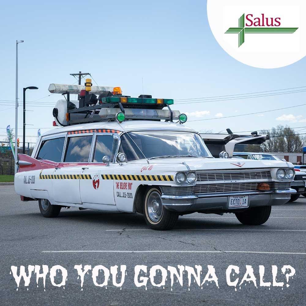 Our new ambulance has arrived... just in time! 🎃 👻 #happyhalloween #newambulance #whoyougonnacall #ghostbusters