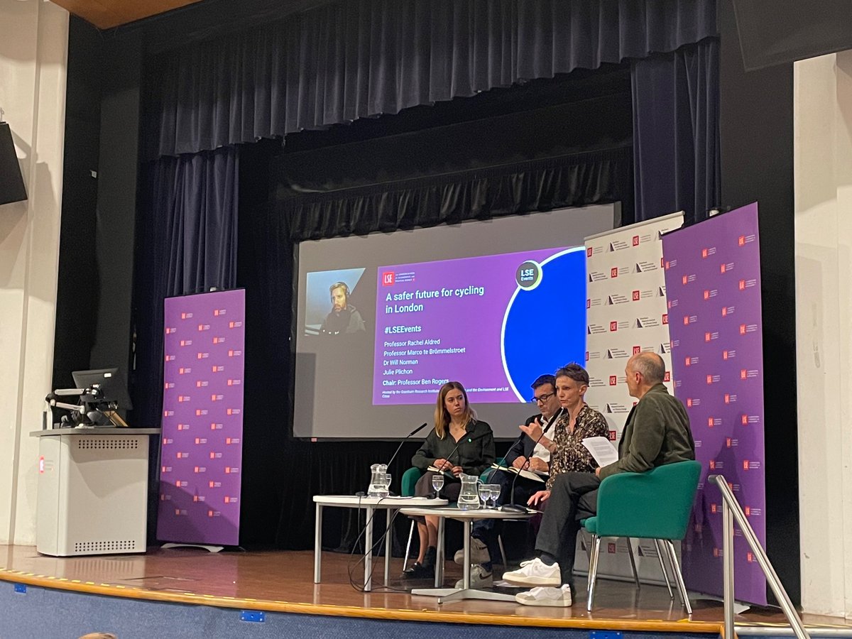 LSE Events (@lsepublicevents) on Twitter photo We’re live for our event on creating a safer future for cycling in London, hearing from our panel <a href="/RachelAldred/">Rachel Aldred</a> <a href="/fietsprofessor/">Urban Cycling Institute 🚲 </a> <a href="/willnorman/">Will Norman</a> <a href="/JuliePlichon/">Julie Plichon</a> and chaired by <a href="/ben_rog/">Ben Rogers</a> We’re live for our event on creating a safer future for cycling in London, hearing from our panel <a href="/RachelAldred/">Rachel Aldred</a> <a href="/fietsprofessor/">Urban Cycling Institute 🚲 </a> <a href="/willnorman/">Will Norman</a> <a href="/JuliePlichon/">Julie Plichon</a> and chaired by <a href="/ben_rog/">Ben Rogers</a>