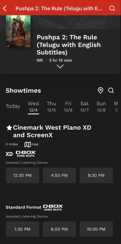 Pushpa the RULE ...usa (dallas) bookings started to open now 🥳

 <a href="/alluarjun/">Allu Arjun</a> #Pushpa2TheRule

Veta Shuru