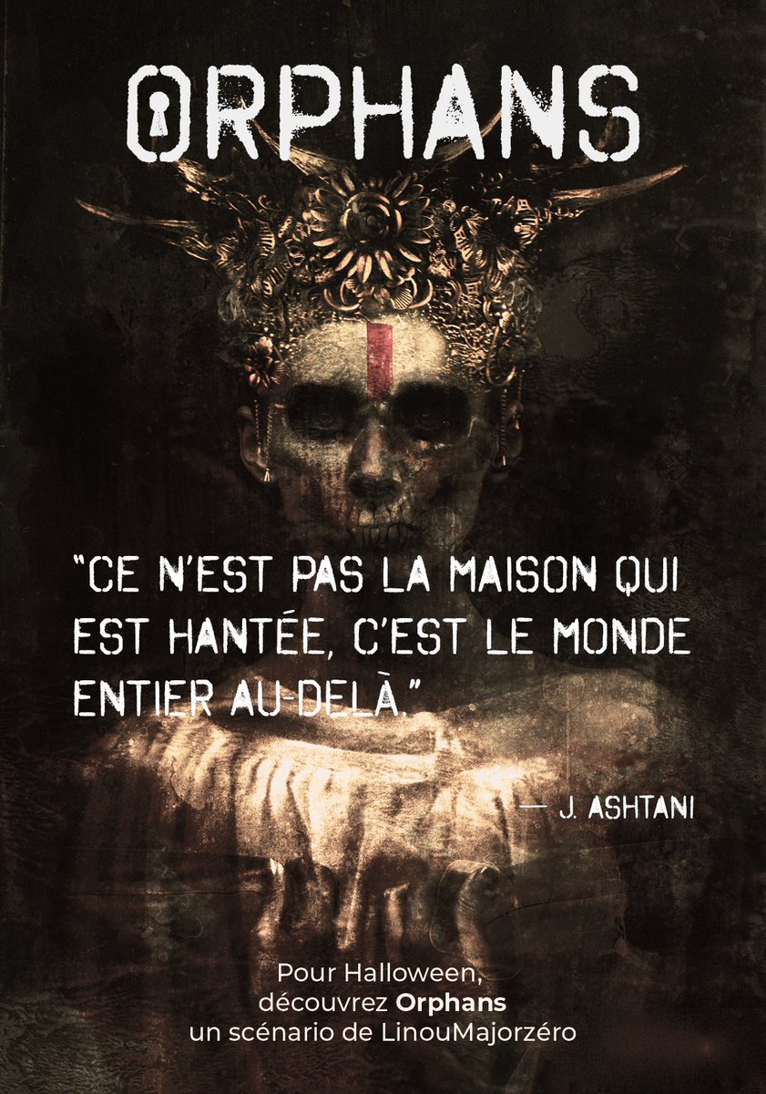 LazarBaruk's tweet image. Le scénario Orphans de @LinouMajorZero  en papier et PDF, avec ses aides de jeu à télécharger et le système Dirty System offert en PDF. Cette nuit, les morts tendent la main aux vivants.
label-dcc.games/orphans/
