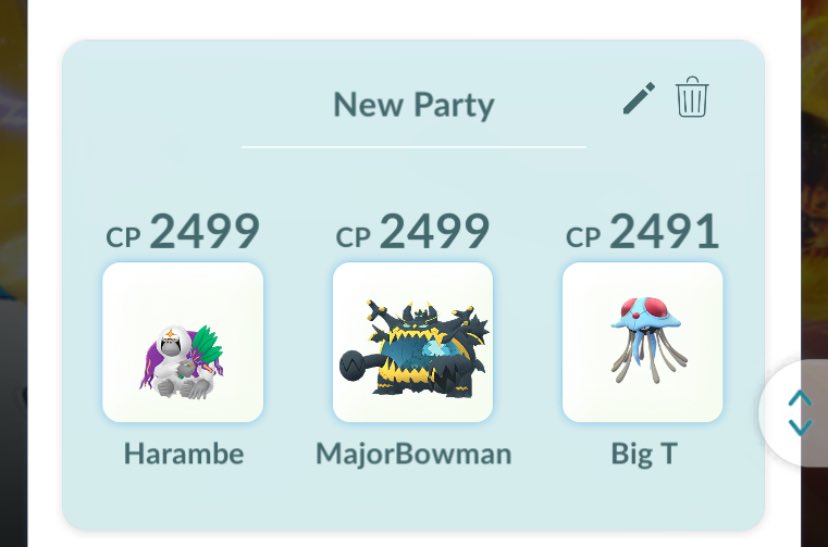 Oranguru to Legend! I used this team anytime Ultra League was available and with the exception of Halloween cup, used it to climb the whole season.