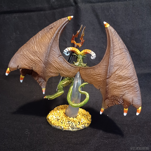 vexwing's tweet photo. Holiday Mini #16: Candy Cornugon 

D&amp;D Horned Devil mini from @wizkidsgames

Happy Halloween, everyone!

#DnD #DnDMiniatures #TTRPG #TTRPGMiniatures #TTRPGmini #MiniaturesPainting #Wizkids
#WizKidsMiniatures #HornedDevil #Cornugon #CandyCorn #Halloween https://t.co/jO9li29k1i