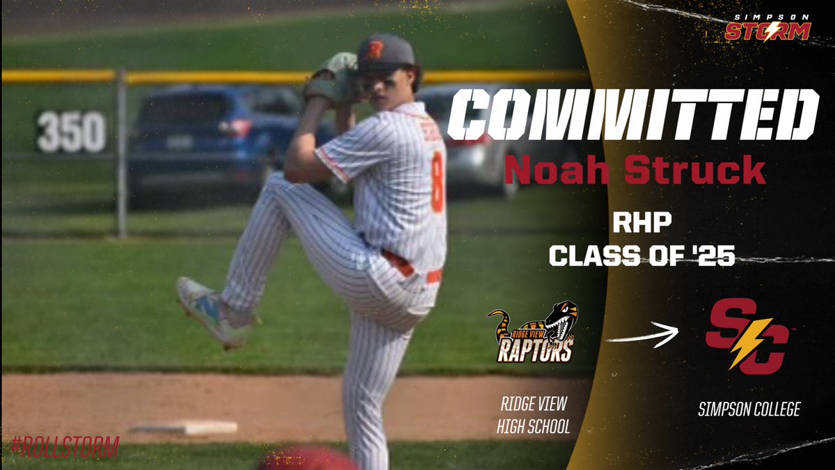 Noah (@rossnoah8) on Twitter photo I’m excited and blessed to announce I will be furthering my education and baseball career at Simpson College. Thank you <a href="/NathanRoling/">Nathan Roling</a> and <a href="/Willis24Ryan/">Ryan Willis</a> For giving me this opportunity. Go Storm!🔴🟡⚡️ I’m excited and blessed to announce I will be furthering my education and baseball career at Simpson College. Thank you <a href="/NathanRoling/">Nathan Roling</a> and <a href="/Willis24Ryan/">Ryan Willis</a> For giving me this opportunity. Go Storm!🔴🟡⚡️