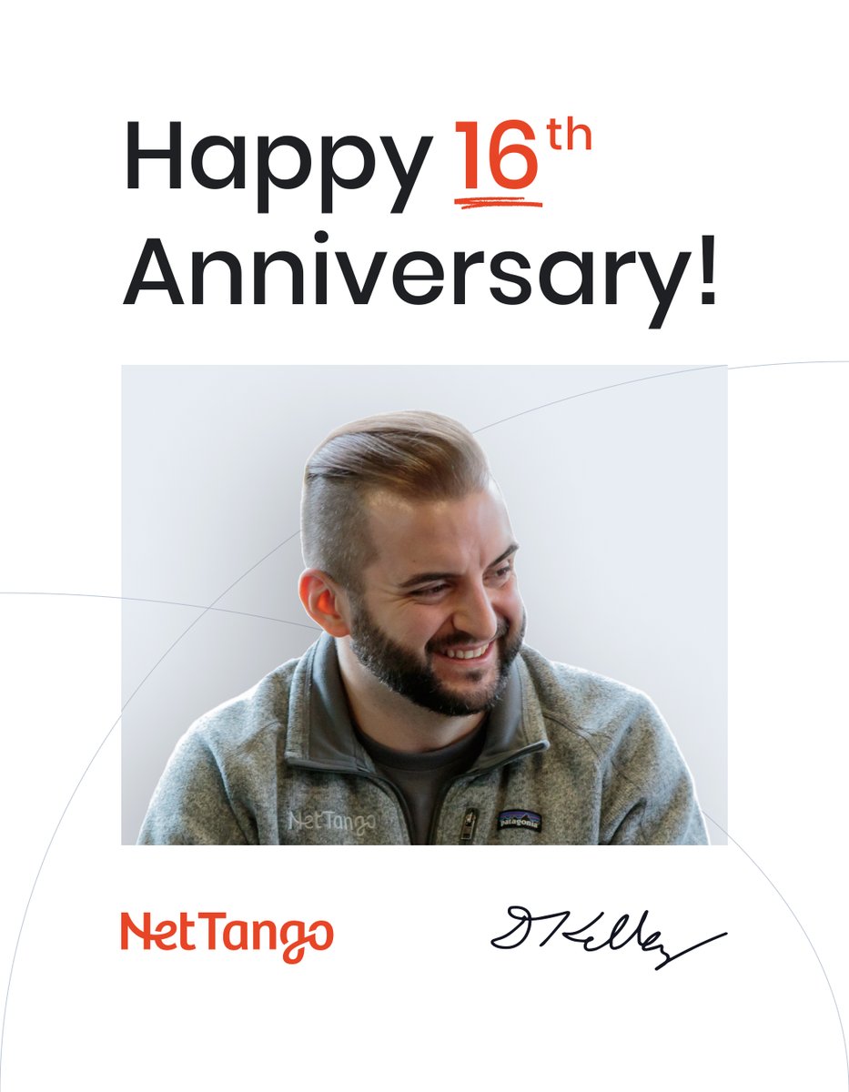 NetTango's tweet photo. Celebrating 16 Years of Dedication! 
Over the past 16 years Dustin has been a driving force in our team, exemplifying dedication, skill, and a passion for excellence. 
On this special day, we extend our heartfelt thanks to Dustin for his incredible contributions and loyalty. https://t.co/RpM6GC9gv4