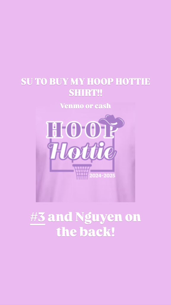 Buy my hoop hotties shirt!! #3 and Nguyen on the back!!