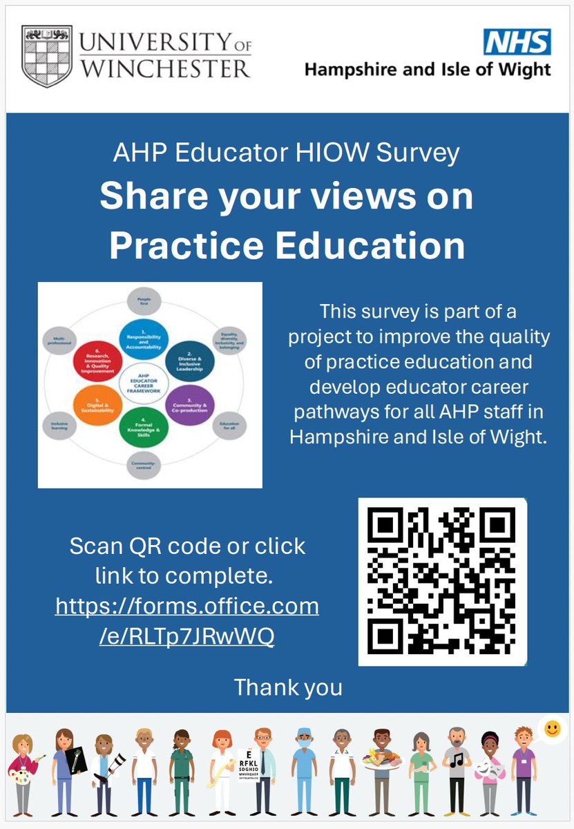 AHP Educator Hampshire &amp; Isle of Wight Survey Closes 06/11/24! Please RT 🙏
Last chance to share your views on AHP Practice Education: forms.office.com/e/RLTp7JRwWQ
