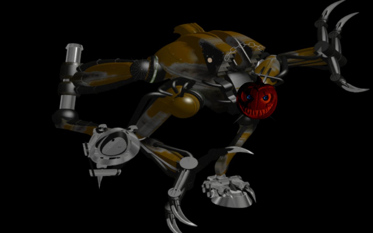 RiseoftheRobot's tweet image. These robots personality were once AI and now becomes a monster and scarier than it looks Happy Halloween to you all! 🎃🎃🎃🦇🦇🦇

#military #supervisor #cyborg #crusher #robot #pumpkin #eye #dark #gothic #crack #hole #horror #halloween #evil #riseoftherobots