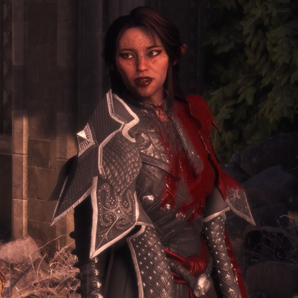 i changed her look a bit and got her armoured up 🙂‍↕️