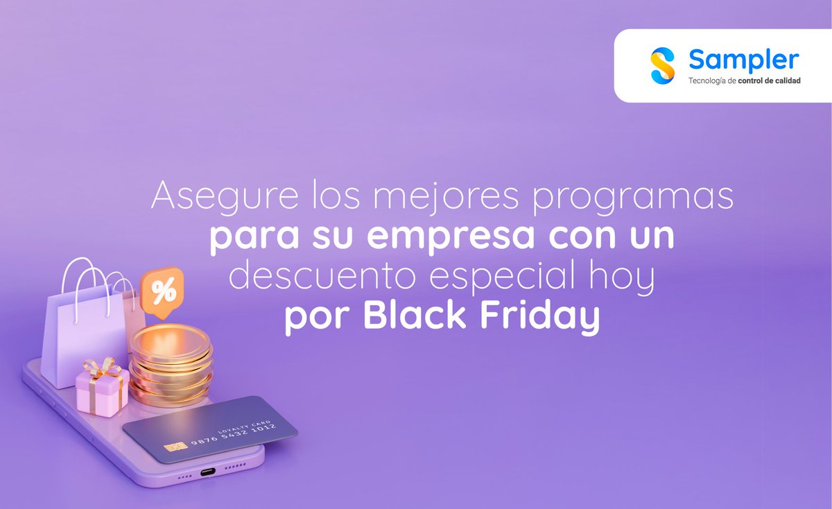 sampler_co's tweet photo. Queremos que todas las empresas puedan empezar el próximo año con las mejores aplicaciones, pregunta por nuestros descuentos especiales de #BlackFriday https://t.co/Tq4KcWWOcy