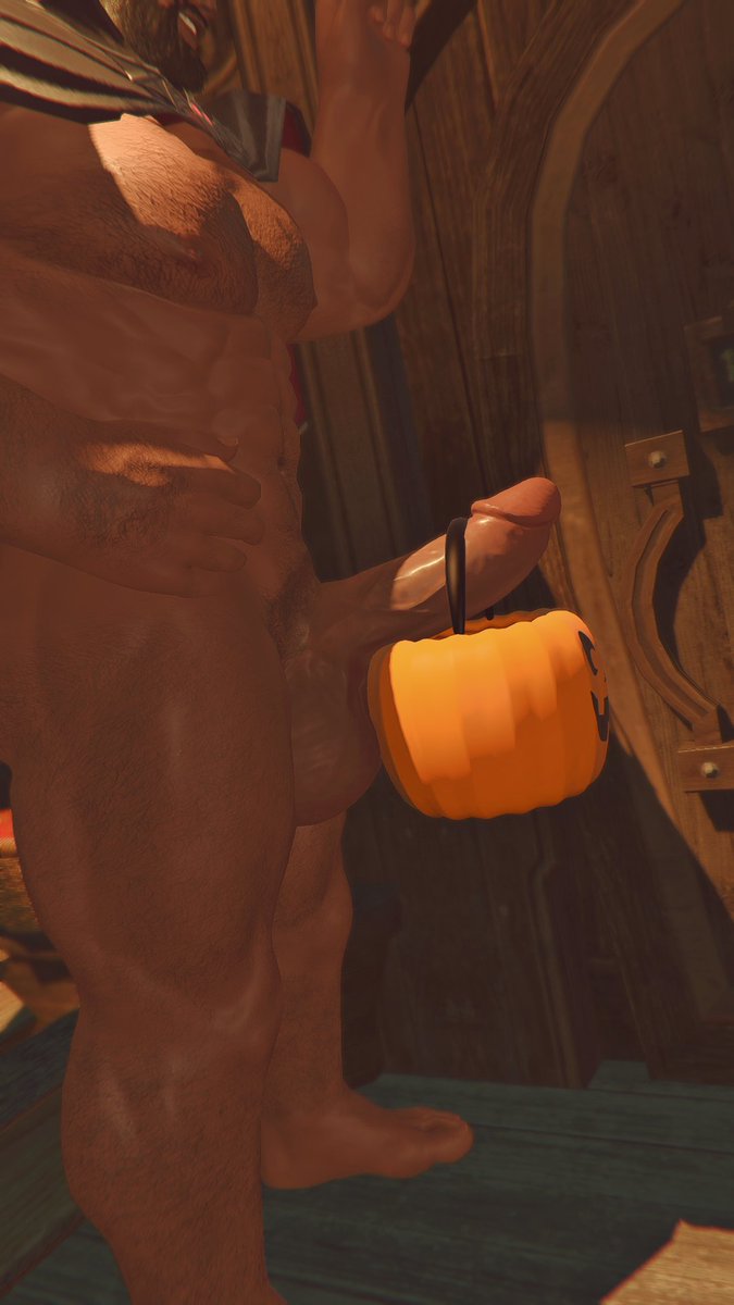 Halloween's all about getting treats... but it doesn't hurt to be the treat too.

🎃Happy Halloween from this Roe~🎃

[ #BARA #GayNSFW #Gayming ]