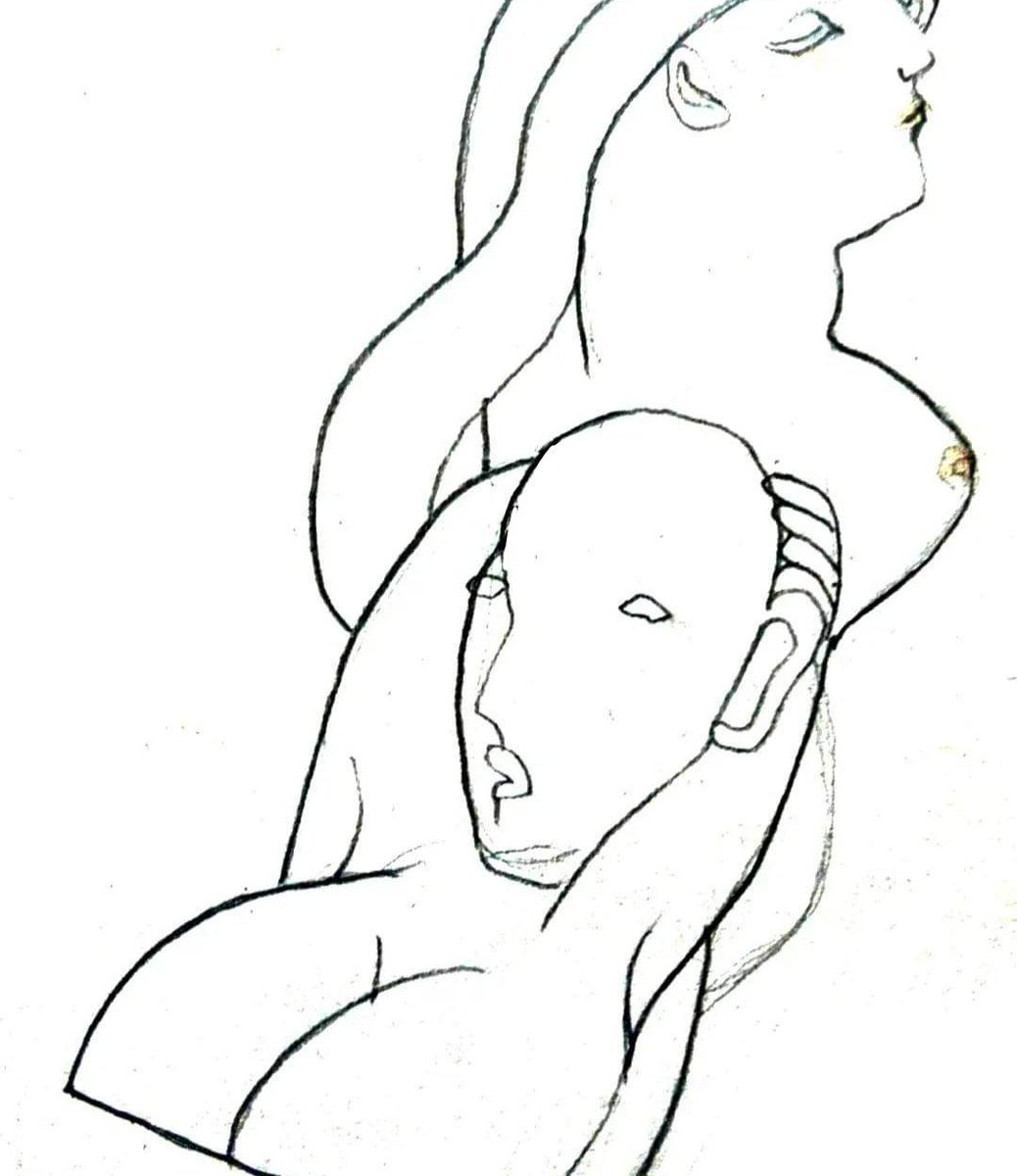 *  Two women
*   Ink on paper 
*   10x10cm