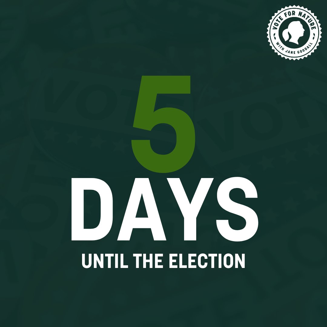 VoteForNature1's tweet photo. ⏳ Only 5 days until you can make your voice heard! Every vote counts, and this is your chance to shape the future. Are you ready to vote for the planet? 🌍🗳️ 

#VoteForNature #ElectionCountdown #YourVoiceYourVote https://t.co/DZQWtlqY8P