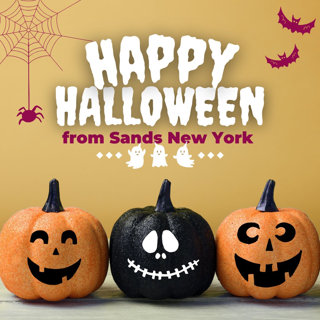 Wishing you a safe and spirited Halloween from our team at Sands New York! 🎃. May your day be filled with treats and just the right amount of tricks 👻🍬

#HappyHalloween #Halloween2024 #HalloweenVibes #TrickOrTreat #FallFun #AutumnSeason #PumpkinSeason #Haunted #UnitedWeSands