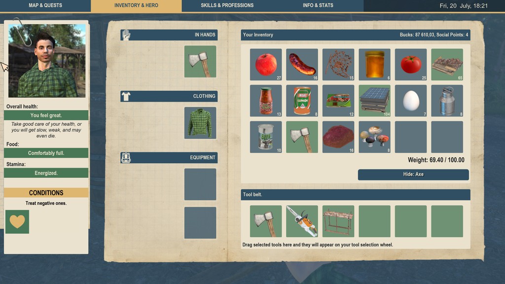 ToplitzProd's tweet image. We've revamped the inventory system in Farmer's Dynasty 2 for a more realistic experience: items now have specific weights, adding a new level of strategy compared to the previous game.

Read more here bit.ly/48x0x4f

#farmersdynasty2 #fd2 #simulatorgames #simulator