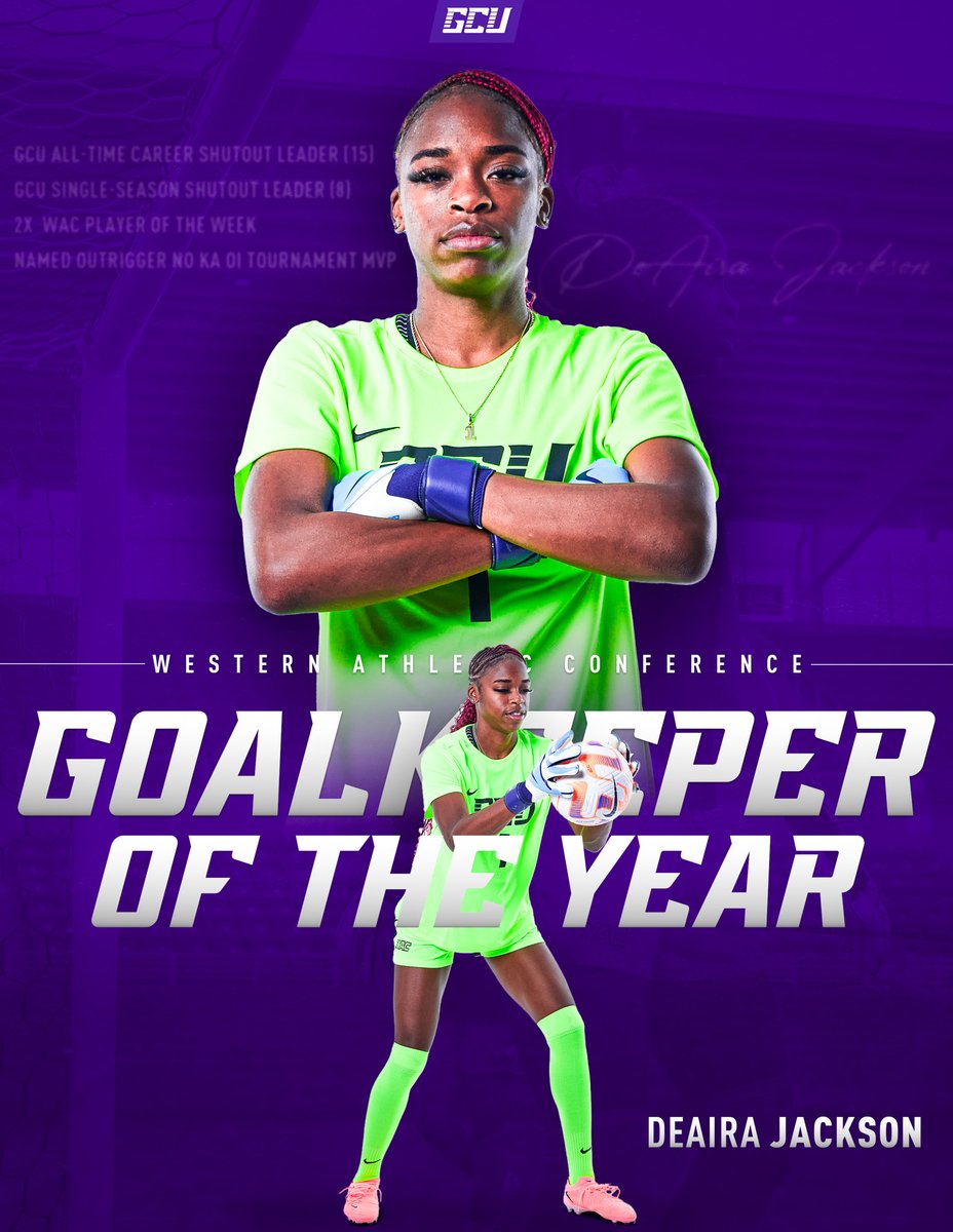 ＮＥＶＥＲ  Ａ  ＤＯＵＢＴ.  👑 ✍️

DeAira Jackson is your 2024 WAC Goalkeeper of the Year! #LopesUp