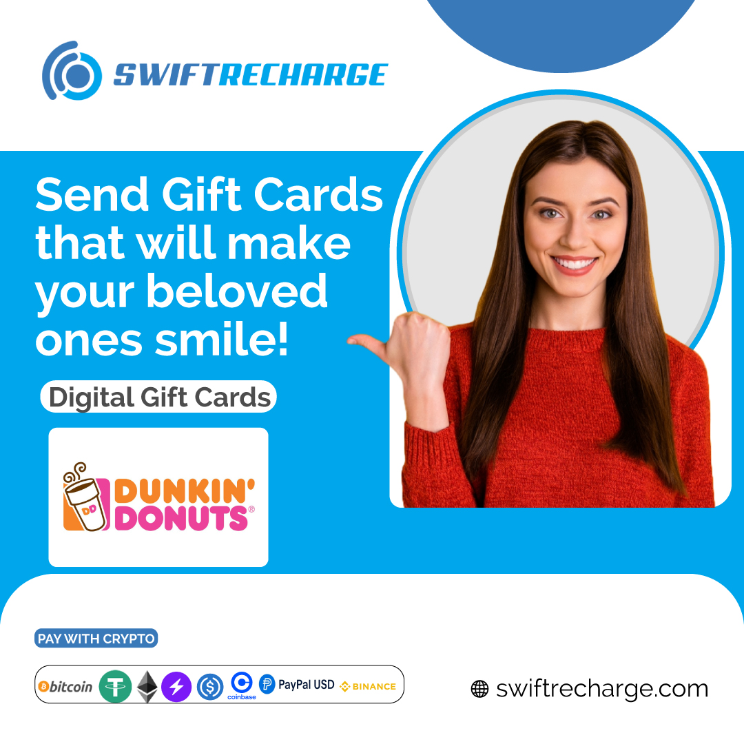 swiftrecharges's tweet image. Hungry? - Not a problem! Buy Dunkin&apos;Donuts with crypto at swiftrecharge.com #cryptofood #cryptopayment #paywithcrypto @dunkindonuts #bitcoin #usdt #usdc #ethereum