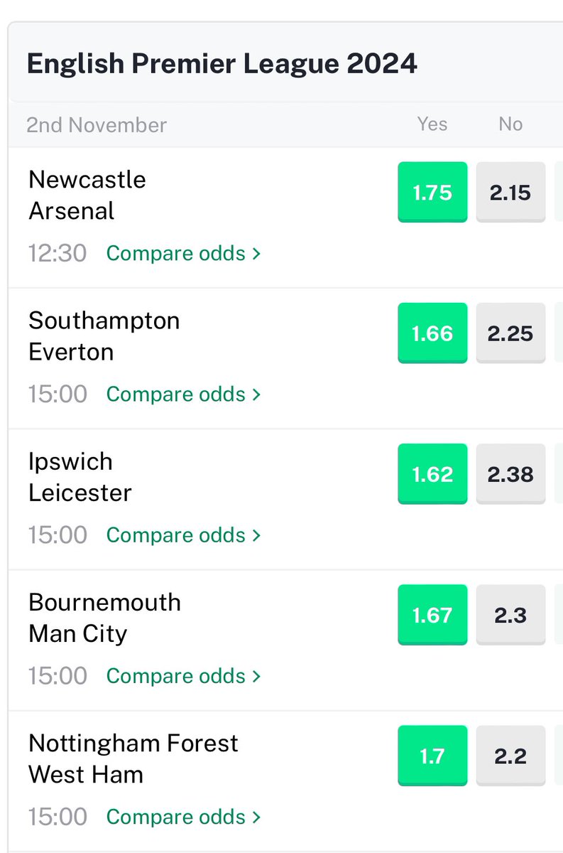 roachbets's tweet image. If ever there’s to be a weekend when BTTS lands in all 10 EPL games, it’s surely this one? #mugacca is 100/1+