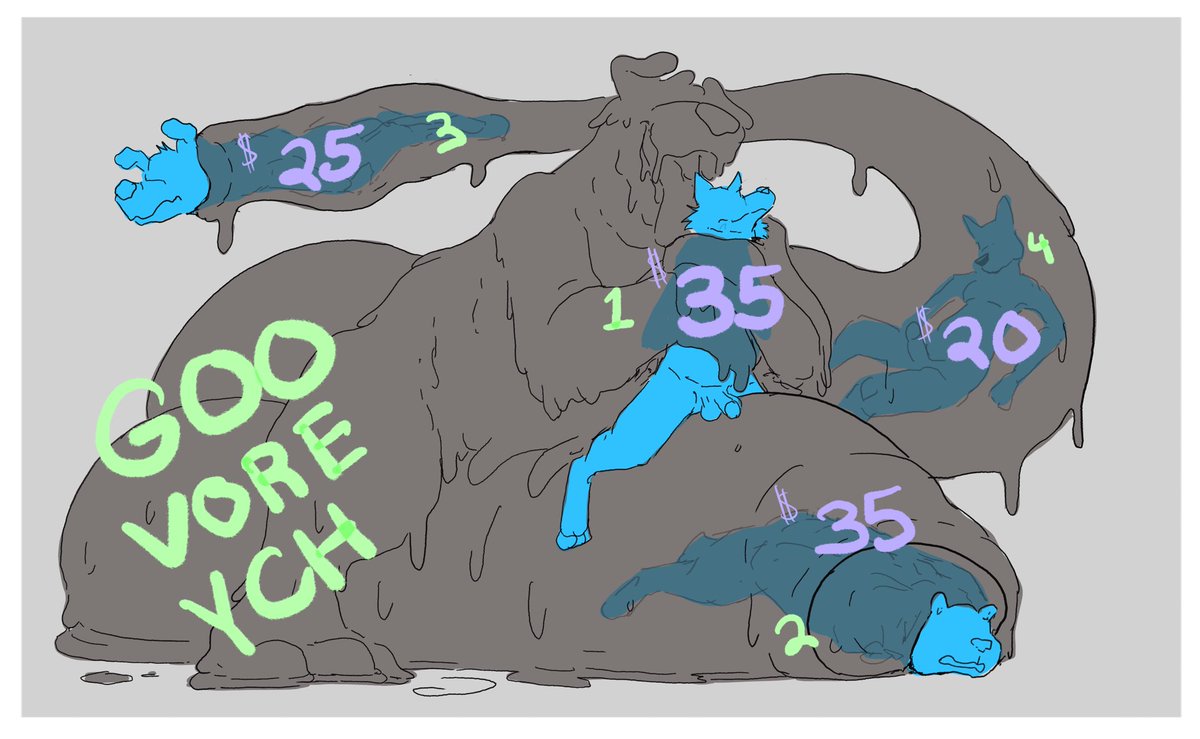 InsideDogs's tweet photo. Last one for now I had sitting around

Oops it’s all goo-dog and you’re not getting out- 

DM with which number slot(s) you want. First come first serve, if you fear one slots taken, you can include another slot in your dm. Furs/scales only. https://t.co/5HCslzNN9x