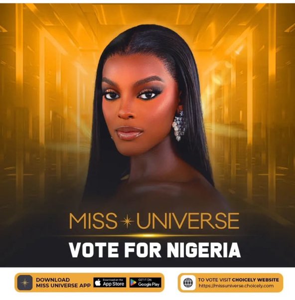 Nigerians, 

Let's vote for Chidinma. 

Mei we Raise am for her 
👏🏼👏🏼

missuniverse.choicely.com/?wt=YUZQVkVTQ2I