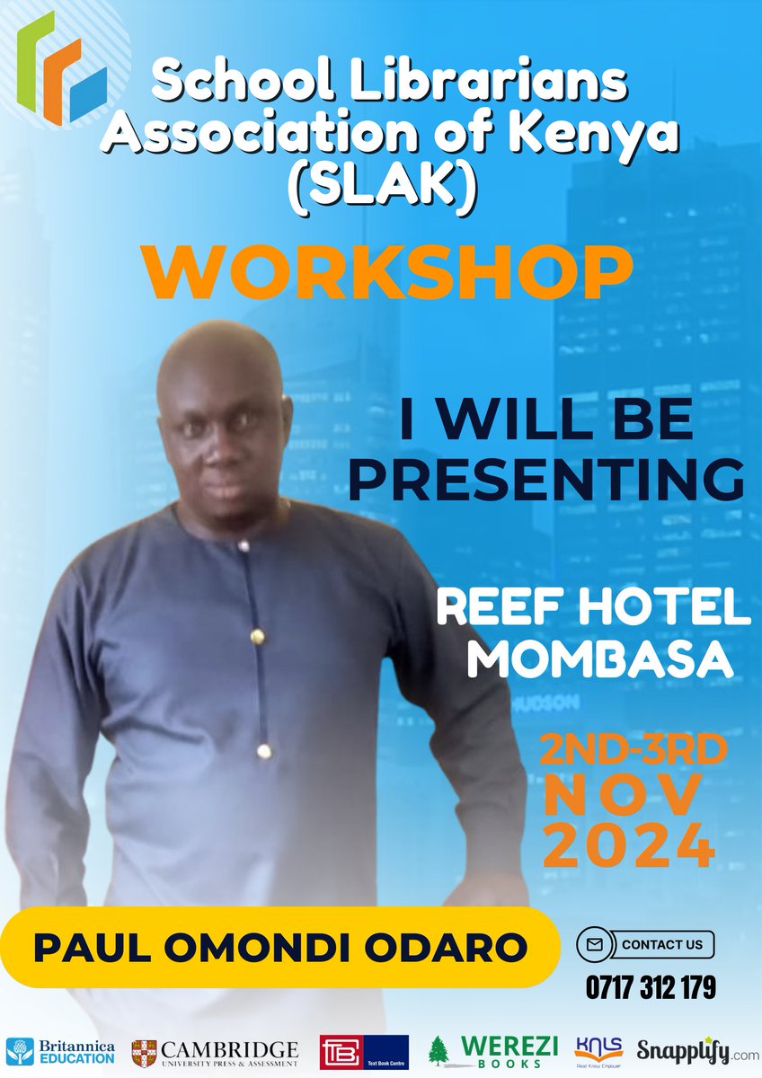schlibrarianske's tweet photo. The stage is set for The Annual School Librarians Conference happening on 2nd-3rd November 2024 at the Reef Hotel, Mombasa.
Our facilitators are ready!
The librarians are ready!
Our partners are ready! See you there. #slak #slakworkshop https://t.co/9W5GWOu409