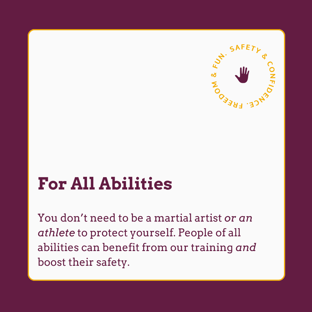 This Domestic Violence Awareness Month, we’re holding space for survivors. We are here to support you in reclaiming your power today and every day. Empowerment starts with a single step — whether that’s enrolling in a class or simply learning more about self-defense.