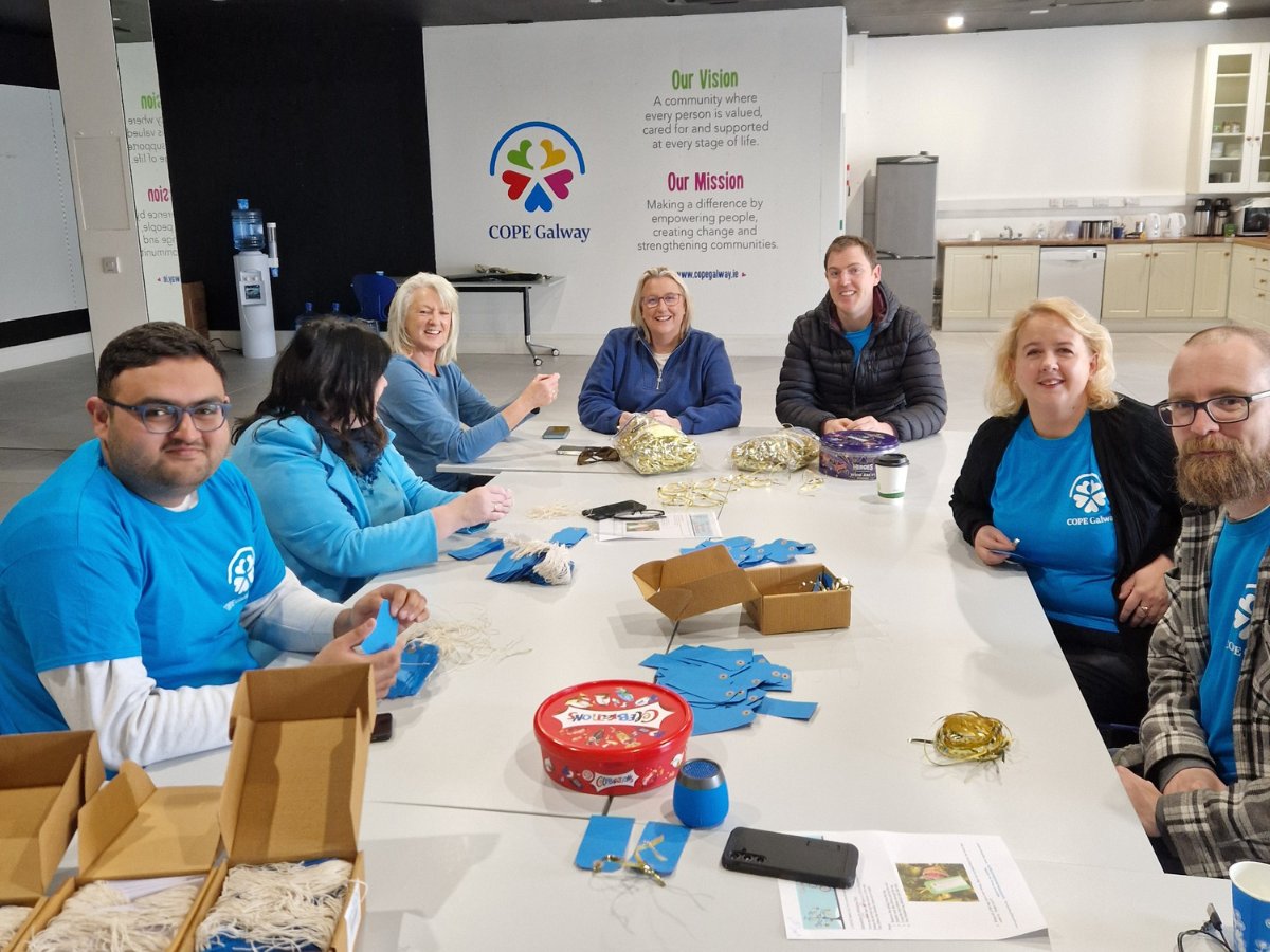 COPE Galway (@copegalway) on Twitter photo A warm thank you to the Credit Control team from <a href="/rsagroup/">RSA Insurance Group</a> for volunteering your time to help us prepare wish tags for <a href="/GalwayGivinTree/">Galway Giving Tree</a>!
🎄These tags allow employees in host businesses to pick a wish to fulfill, helping to brighten the season for someone in need in Galway.💙 A warm thank you to the Credit Control team from <a href="/rsagroup/">RSA Insurance Group</a> for volunteering your time to help us prepare wish tags for <a href="/GalwayGivinTree/">Galway Giving Tree</a>!
🎄These tags allow employees in host businesses to pick a wish to fulfill, helping to brighten the season for someone in need in Galway.💙