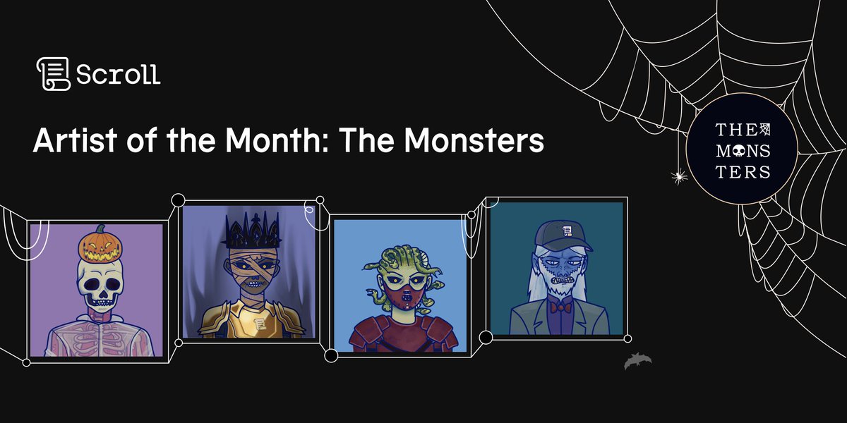 Scroll (@scroll_zkp) on Twitter photo 👻 A very spooky Artist of the Month: Why did <a href="/MonstersXLab/">The Monsters</a> choose Scroll to be the new home for their eerie creations? 👻
Deep in the labs of a LATAM art collective, something mysterious is brewing...
The Monsters are bringing mythological creatures, supernatural beings, and 👻 A very spooky Artist of the Month: Why did <a href="/MonstersXLab/">The Monsters</a> choose Scroll to be the new home for their eerie creations? 👻
Deep in the labs of a LATAM art collective, something mysterious is brewing...
The Monsters are bringing mythological creatures, supernatural beings, and