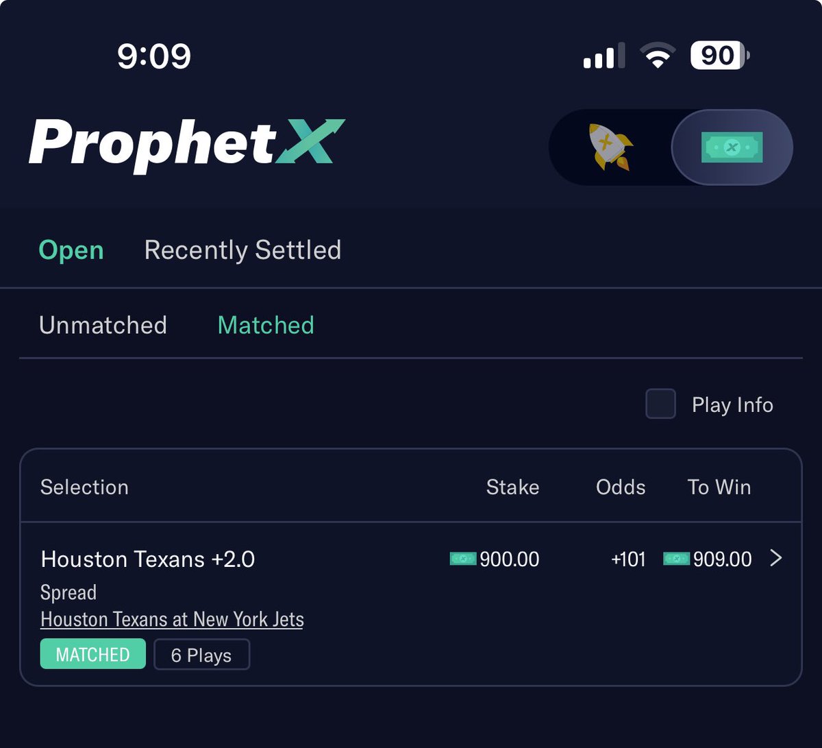 PhantomSubs's tweet photo. My play for the day:

Houston Texans +2 https://t.co/rHLfnWzM4T