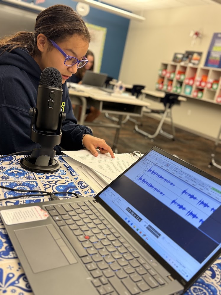 FBA_Middle's tweet photo. With mics set and notes ready, the #FBAGrade7 &amp; #FBAGrade8 students in our #FBAJournalism elective course took on their first podcast episode! 🎙️ It's exciting to see students #FBAExplore-ing the art of storytelling in action! #WeAreFBA https://t.co/u652yXpnzn