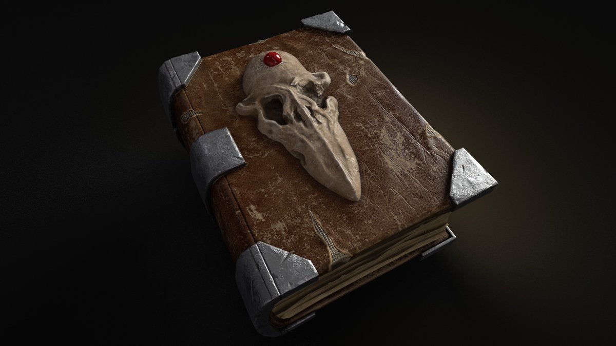 JaviBotella3D's tweet photo. Hi! I modeled this cursed book! This is a game ready asset, the model has 3710 triangles and all the textures are in 1 UV Layout. I hope you like it and feedback is appreciated! Check artstation for more detailed renders https://t.co/wXfS8cbFAo https://t.co/DwYeSwRUaz