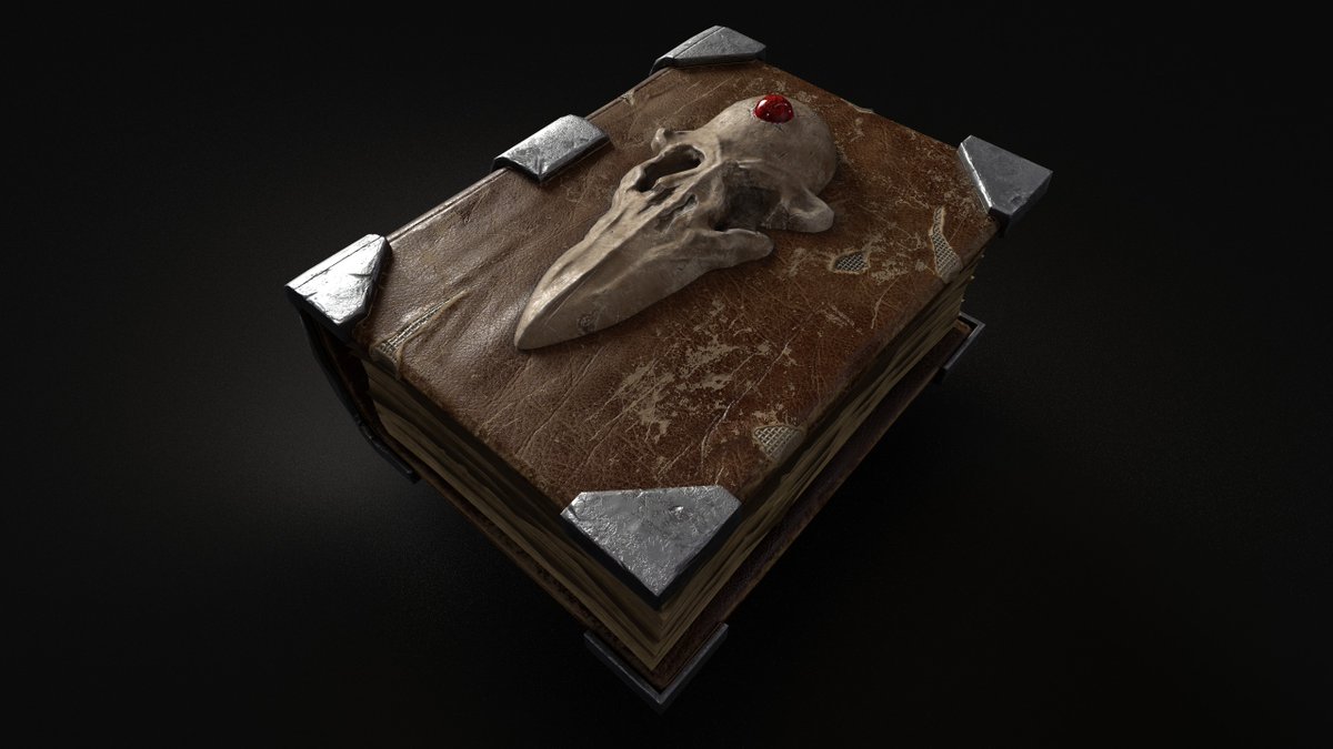 JaviBotella3D's tweet photo. Hi! I modeled this cursed book! This is a game ready asset, the model has 3710 triangles and all the textures are in 1 UV Layout. I hope you like it and feedback is appreciated! Check artstation for more detailed renders https://t.co/wXfS8cbFAo https://t.co/DwYeSwRUaz