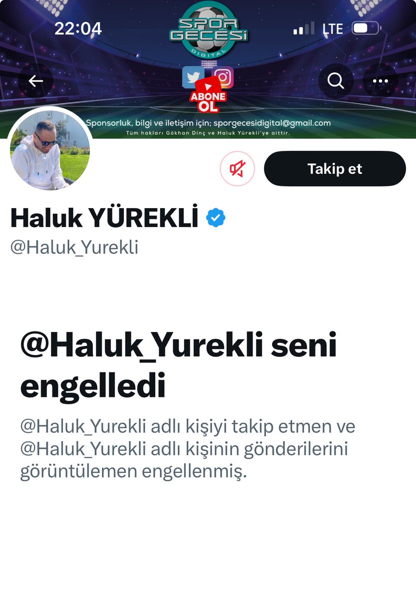 Adaş soyadın kadar Yürekli olsaydın keşke . Yaptığın usulsüz hareketi yüzüne vurunca en kolay iş engellemek oldu değil mi ? 
#halukyürekli <a href="/Haluk_Yurekli/">Haluk YÜREKLİ</a>