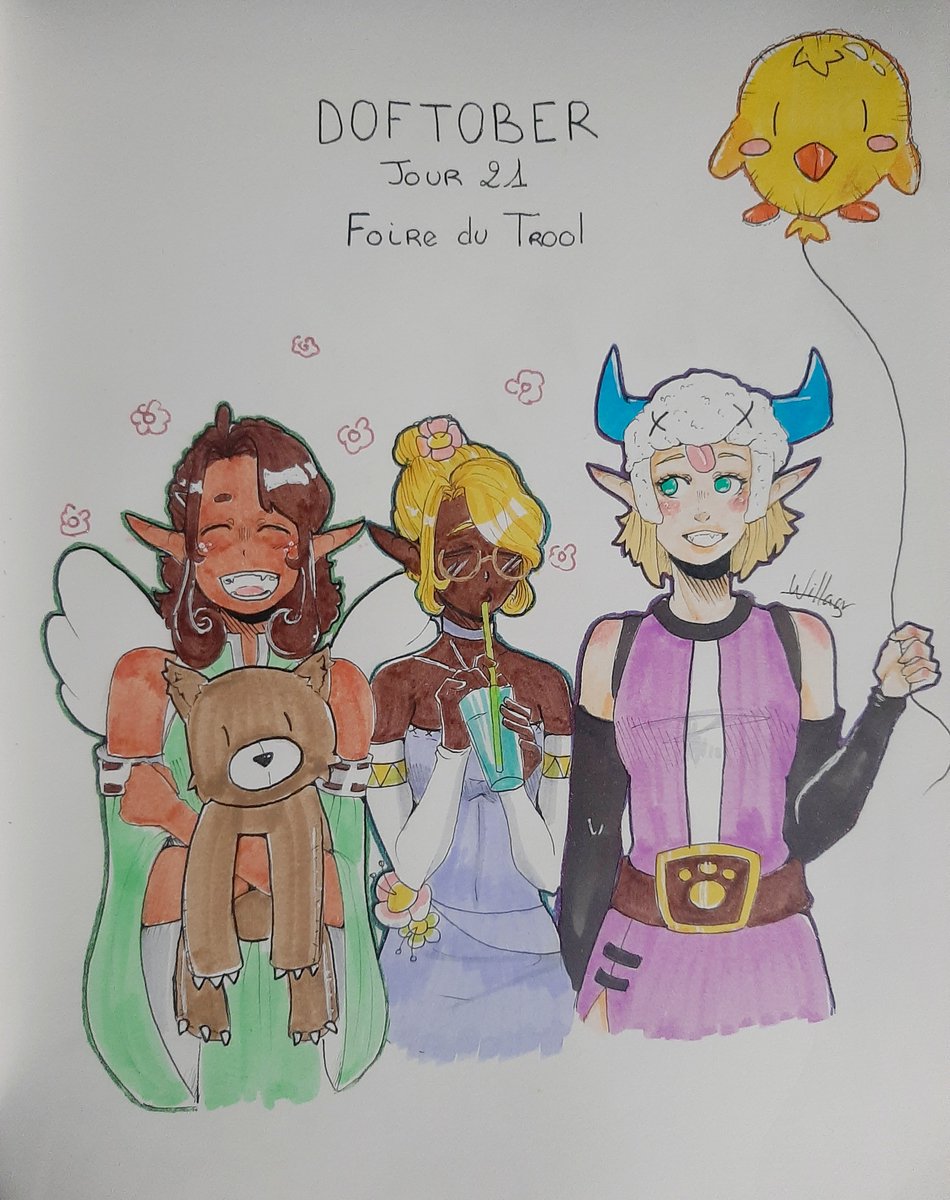 #Doftober jour 21 : Foire du Trool 🍬
J'ai pas réussi à rattraper mon retard mais j'aimerais aller au bout, vous verrez passer quelques dessins cette semaine ! ✨
L'Osamodas est la même que celle du dessin d'avant, le contraste me fait rire :')
#DOFUS #inkt