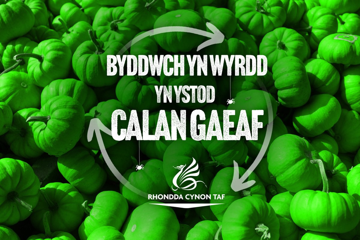 CyngorRhCT's tweet image. Dydd #CalanGaeaf GWYRDD hapus i bawb yn RhCT! Cofiwch #Ailgylchu unrhyw fwyd dros ben yn eich cadi gwastraff bwyd, er fydd dim llawer o losin ar ôl! Cofrestrwch i ailgylchu gwastraff bwyd: orlo.uk/m2EWU #ByddwchYnWyrdd