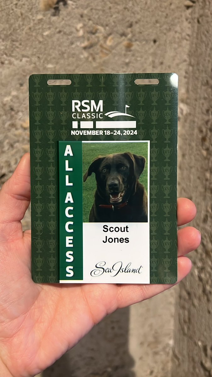 TheRSMClassic's tweet photo. @EthanJones404 Working on the collar but in the mean time …. A fresh credential for the bestest girl https://t.co/CkYP4Idr5p
