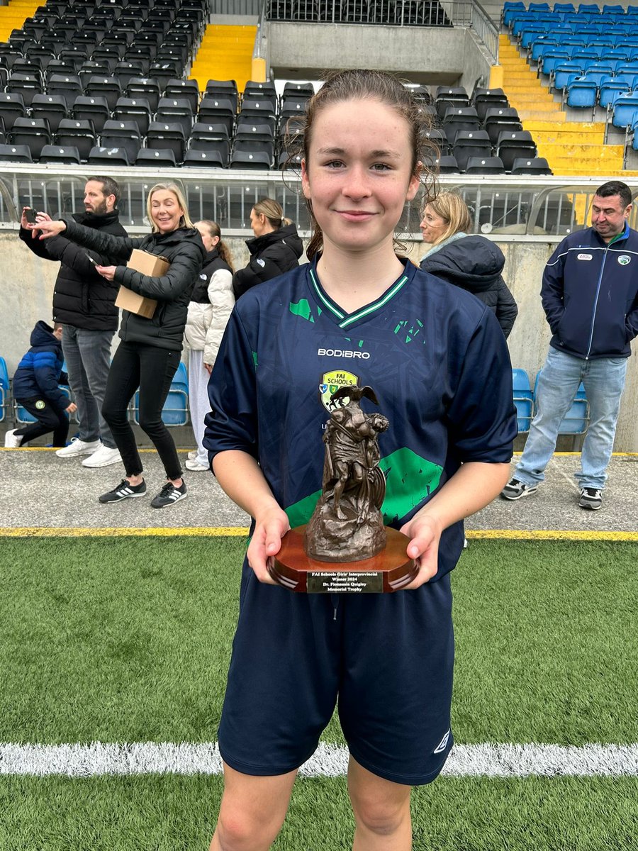 Congrats to <a href="/LeinsGirlsFAIS/">leinsterschoolsgirlsfai</a> on winning the Interprovincial Tournament today - the standard of football across the 4 provinces was very high. Thanks to Keith, Ciaran, Kate, Mia and Lauren for everything  - Maisy enjoyed every second of the training sessions and tournament itself!