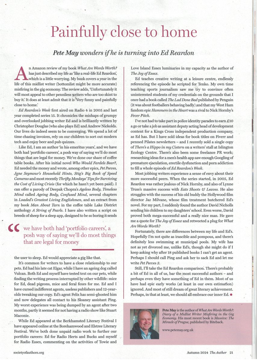 Pete May (@petemay3) on Twitter photo Here's my piece on turning into Ed Reardon in the Author. Thanks to <a href="/Chrishdouglas/">Christopher Douglas</a> for creating irascible old Ed and <a href="/j_mcconnachie/">James McConnachie</a> for giving me some Ed space. Here's my piece on turning into Ed Reardon in the Author. Thanks to <a href="/Chrishdouglas/">Christopher Douglas</a> for creating irascible old Ed and <a href="/j_mcconnachie/">James McConnachie</a> for giving me some Ed space.