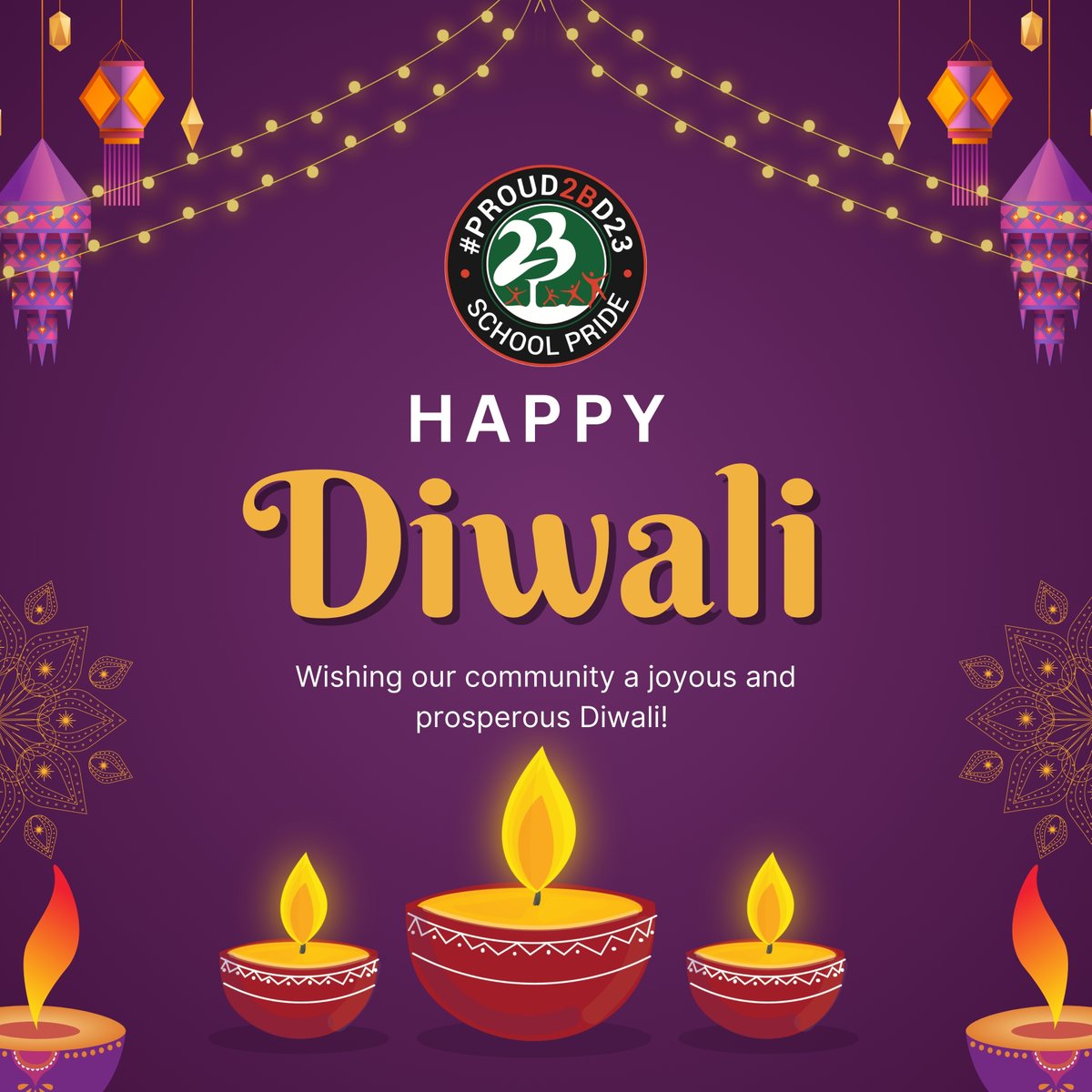Diwali begins today, and we wish joy to all who celebrate the Festival of Lights! #PROUD2BD23!