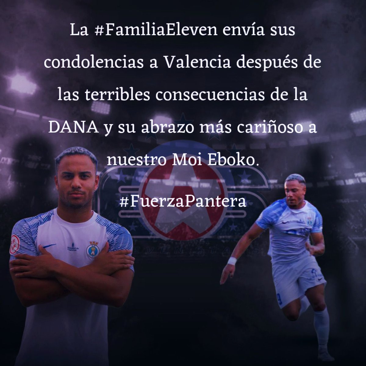 ElevenStars_es's tweet photo. En momentos como hoy nuestro cariño y mensaje de ánimo a #Valencia y los valencianos. #FuerzaPantera https://t.co/pLGMYh9nFs