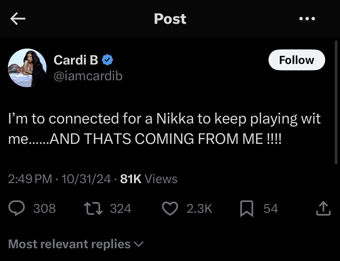 madisoncole753's tweet photo. @ArmonWiggins Notice how she only directly responds to you only after Nicki gives you a look she’s been ignoring publicly for months https://t.co/kfd9PUb4IT