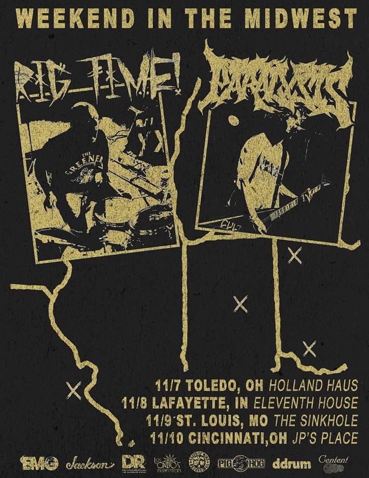 YOU'RE NEXT 🚨
Just announced for next month. 
Paralysis  absolutely rules. 
Four days of fury comin' in hot 🔥