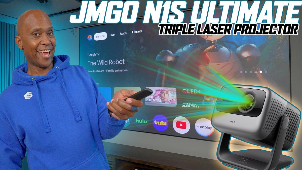 techstevehd's tweet photo. JMGO N1S ULTIMATE 4K Tri-Laser Gaming / Movie Projector https://t.co/3tQdd8mxNM @JmgoSmart #jmgo #projector #gaming #techsteve https://t.co/DJy1LZuTVz