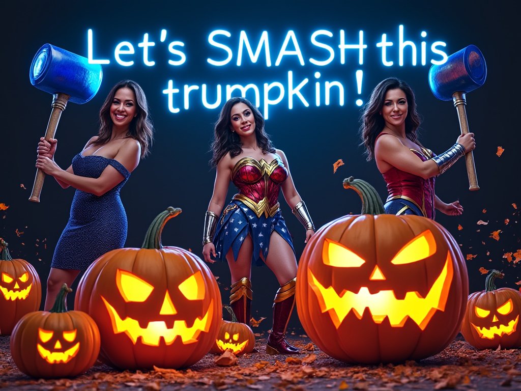 Brian_3000's tweet photo. Happy Halloween! Here's the Let's smash this Trumpkin" with wonder woman Drop. Enjoy! #HarrisWalz2024 #VoteForHarris #WalzForTheWin #TeamWalz #WalzNation #HarrisForChange #LetsGoWalz #WalzItOut #HarrisIn2024 #FutureWithWalz #WalzForAll #HarrisForEveryone #WalzIsTheOne #MakeItWalz #HarrisForThePeople #WalzGoals #WalzVibes #HarrisForAmerica #Walz4Progress #HarrisRocks2024 #WalzOnTheRise #HarrisForUnity #WalzForHope #SupportHarris #Walz4TheFuture #HarrisForSuccess #WalzToVictory #HarrisForYou #WalzInCharge #VoteWalz2024