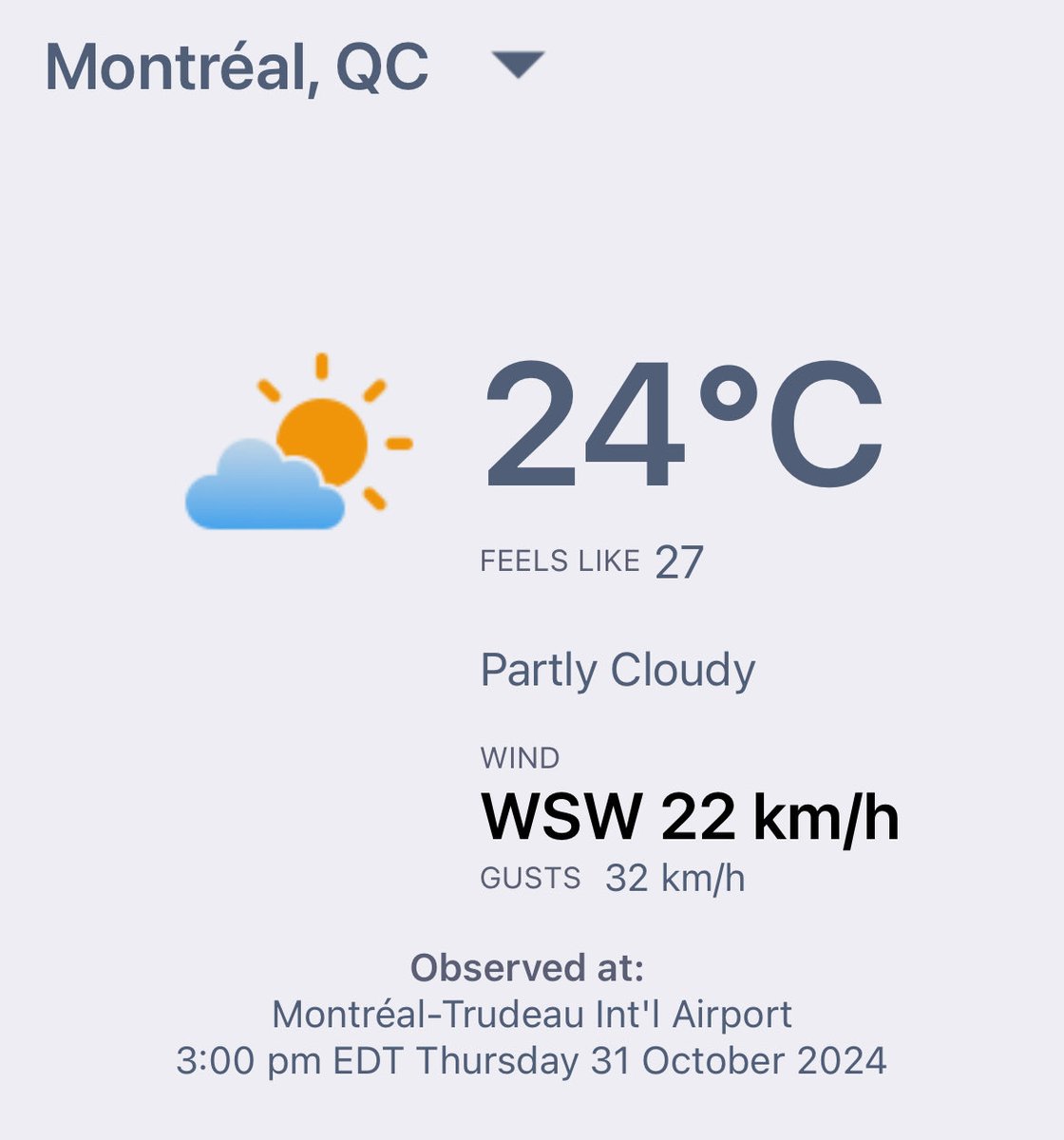 October 31 in Montreal! Insanely warm! I certainly never had Halloweens like this when I was kid. 😎