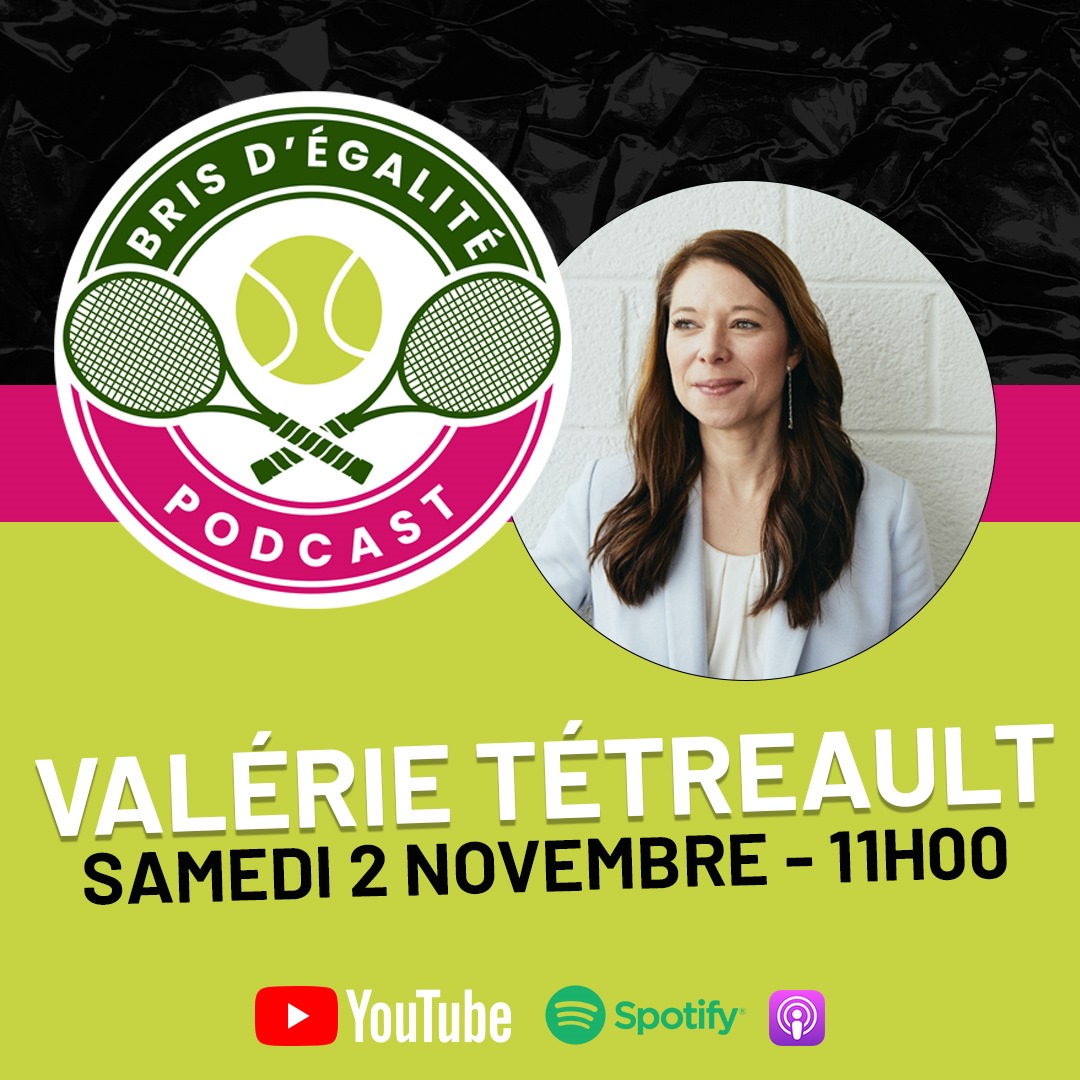 Cette semaine au podcast Bris d'égalité, <a href="/mepelletier82/">Marie-Eve</a> et <a href="/coachsevi/">Séverine Tamborero Performance Coaching</a> reçoivent la directrice de l'Omnium Banque Nationale, Valérie Tétreault. L'épisode sera disponible dès 11h samedi sur notre chaîne YouTube. 🎾

À samedi! 👋
youtube.com/@Brisdegalite/…