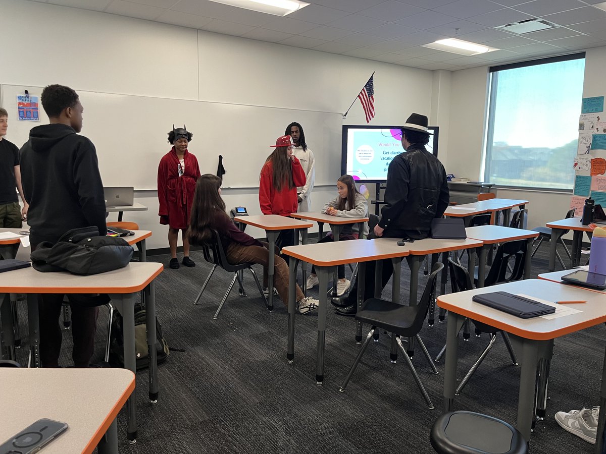 GorrinJM's tweet image. Students owning the learning today in AP Gov and AP Lang! "Supreme Court Oral Arguments" and students presenting on writing skills like transitions and defending with evidence. @OPS_Westview