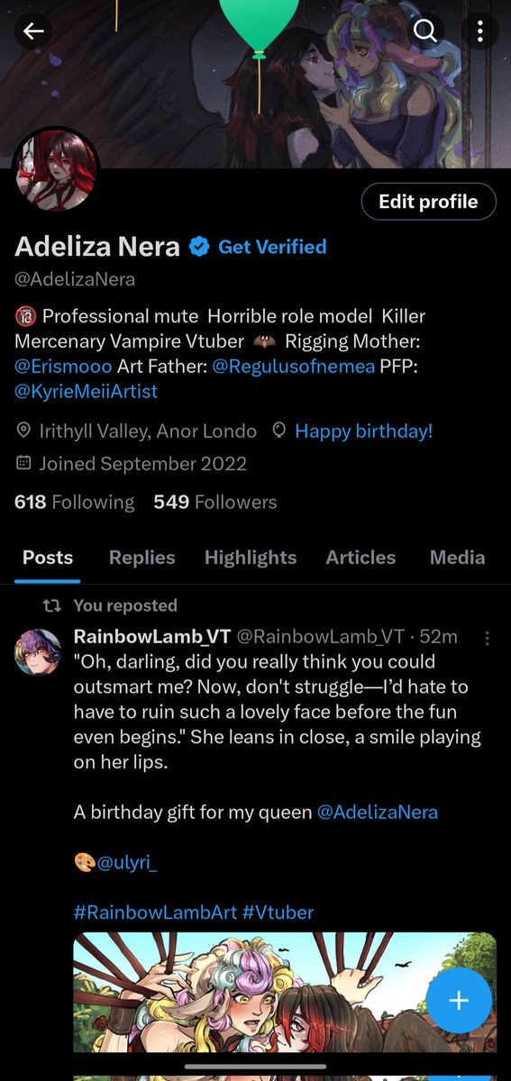 (ignore me being absolutely horrendous at catching balloons) Another year this vampire continues to walk the face of this earth and torment people for enjoyment. Not only that, she continues to find more people she's willing to put her trust in and call friends. She is grateful.